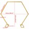 Metal Hexagon Stand Gold Wedding Flowers Arch Party Backdrop Plants Rack Decor